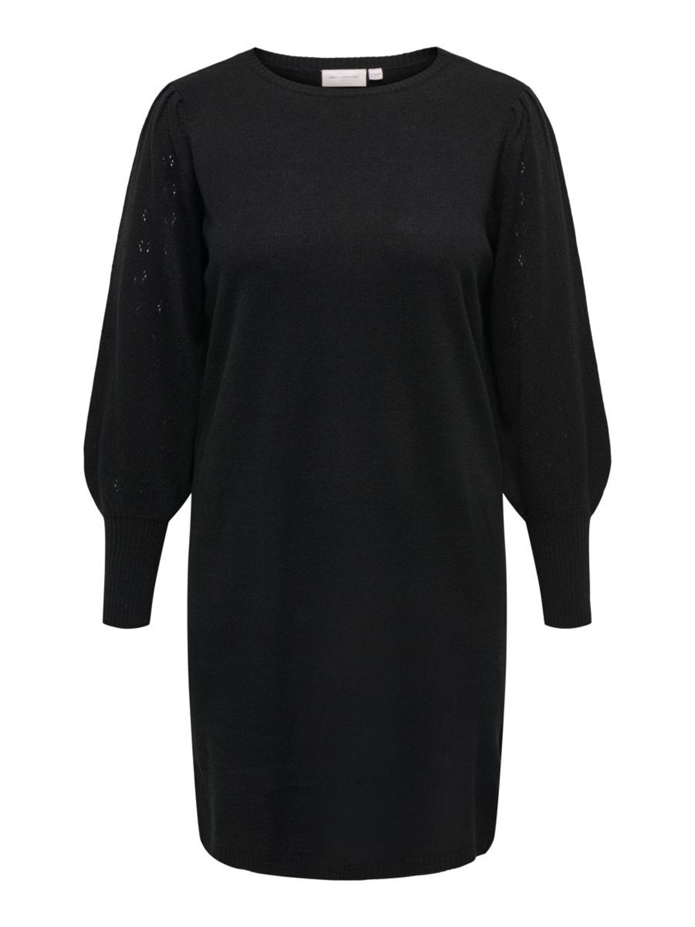 ONLY Carmakoma Gebreide jurk in Zwart: voorkant