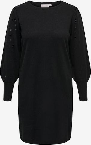 ONLY Carmakoma Knitted dress in Black: front