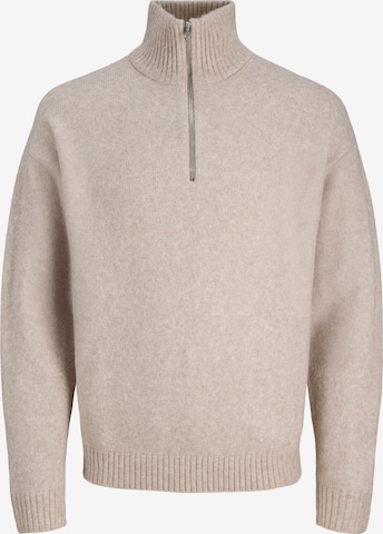 JACK & JONES Sweater 'JJESoho Ollie' in Beige: front