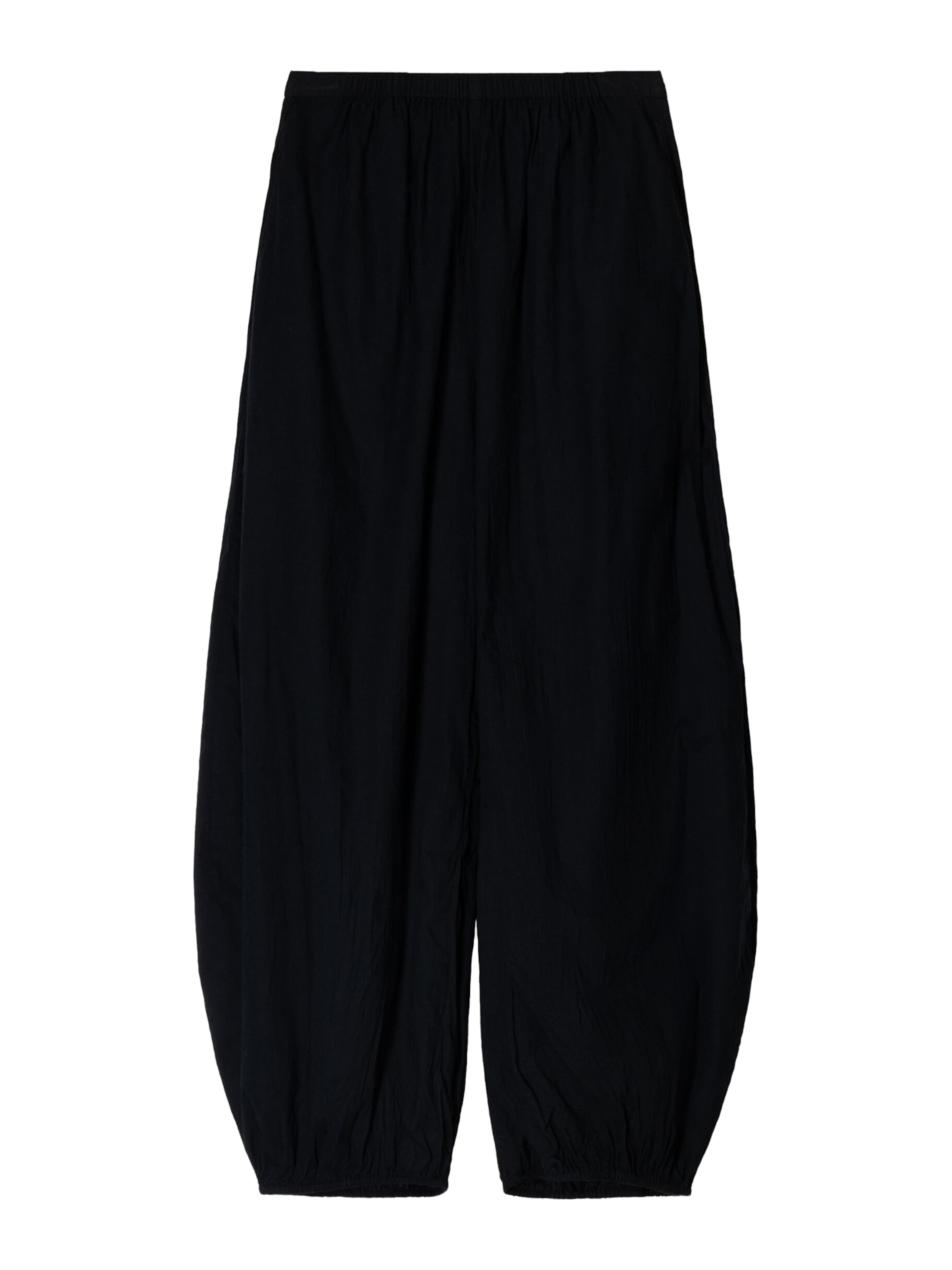 Bershka Tapered Nadrág - fekete: elől