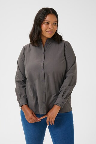KAFFE CURVE Blouse 'KC Adi' in Grey: front