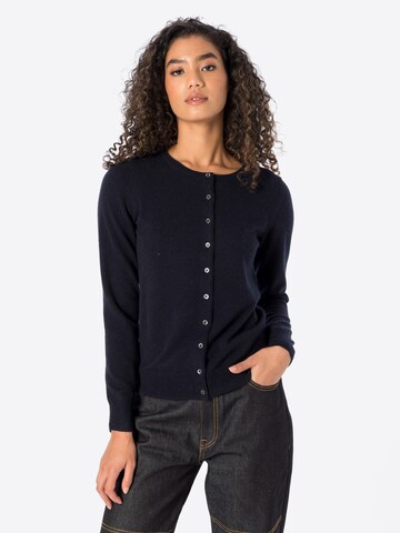 REPEAT Cashmere Gebreid vest in Blauw: voorkant