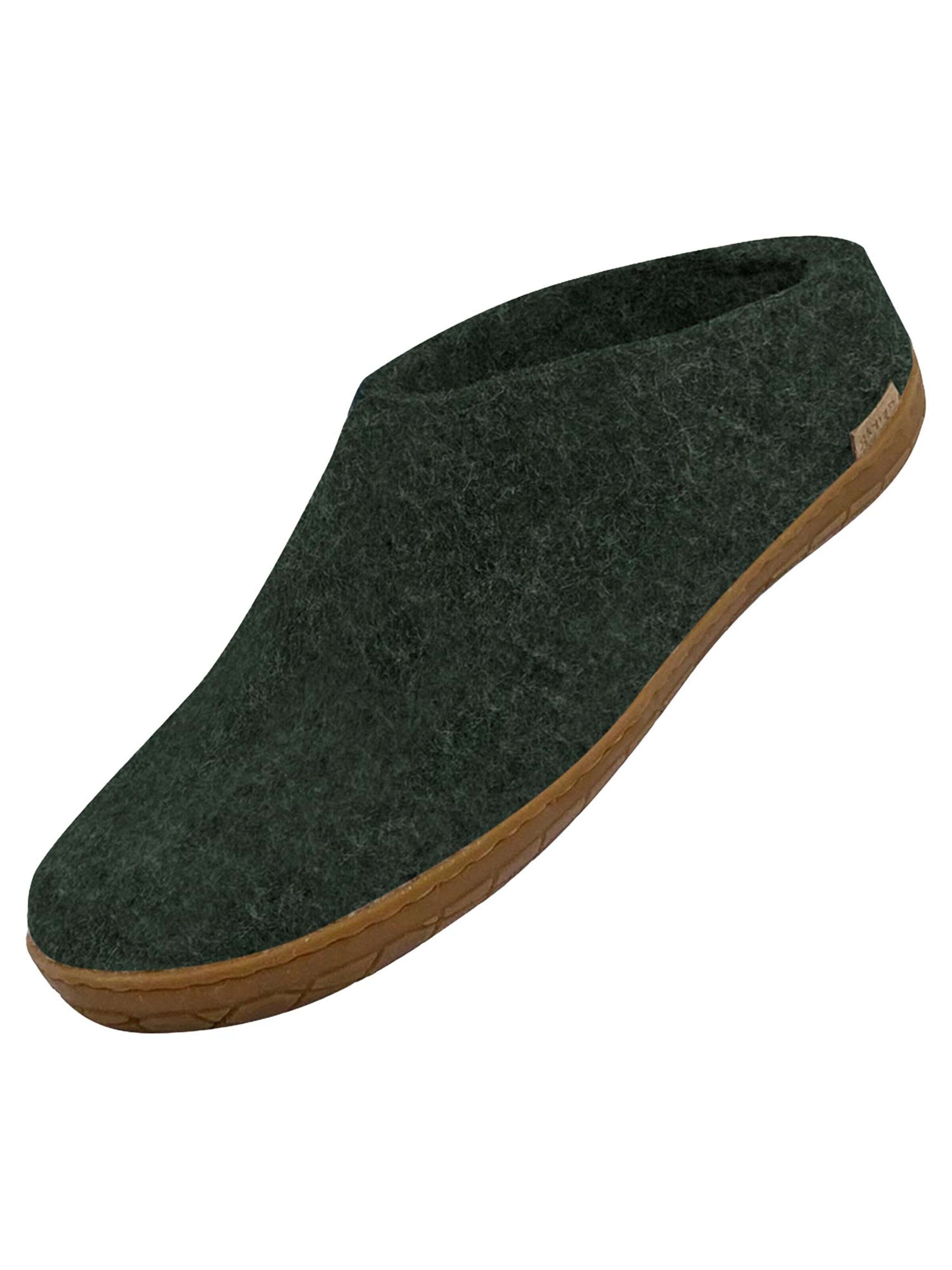 Glerups Slipper 'Kautschuksohle' in Green