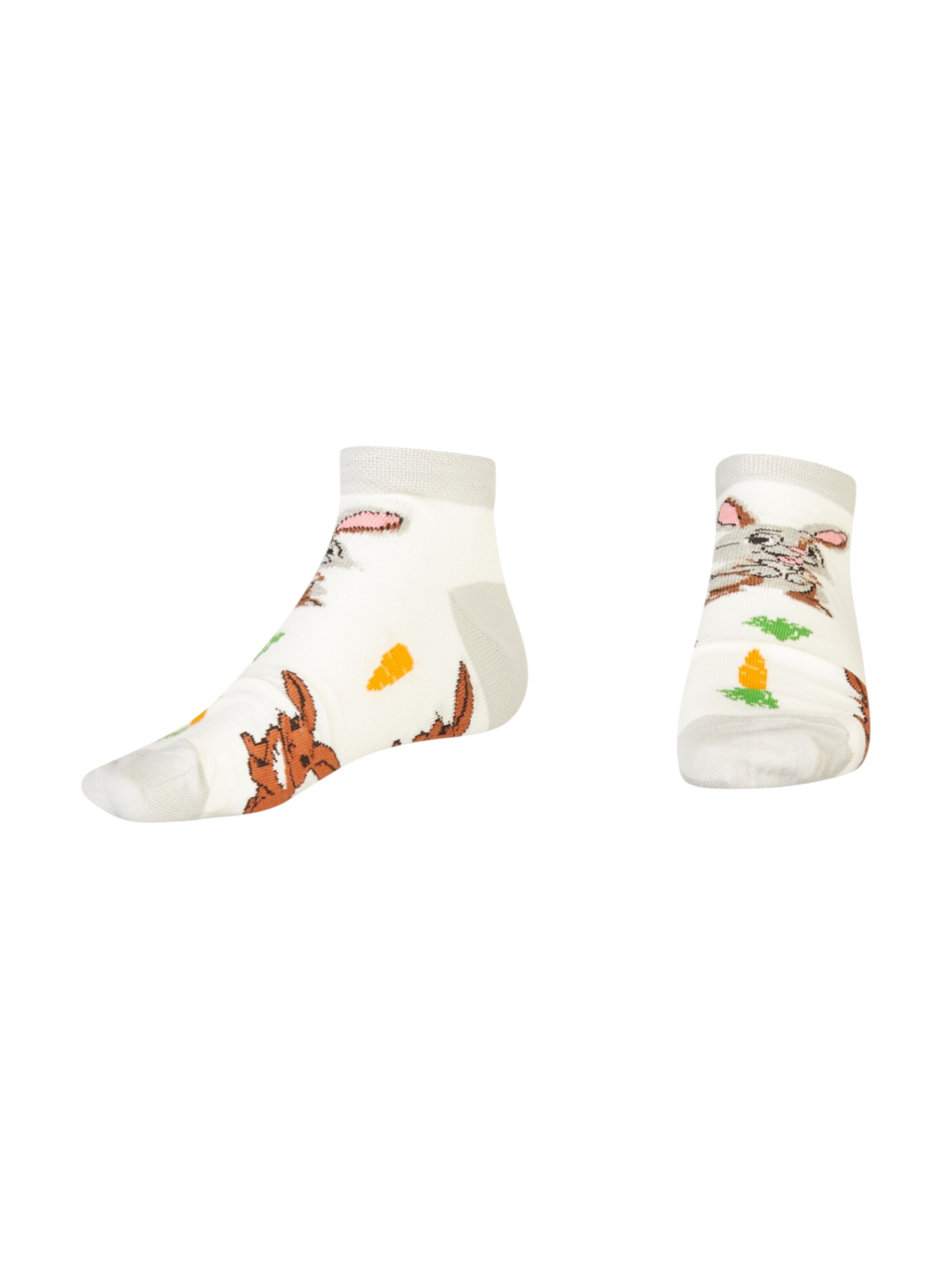 AbgeStrumpft Socks 'Hase' in White: front