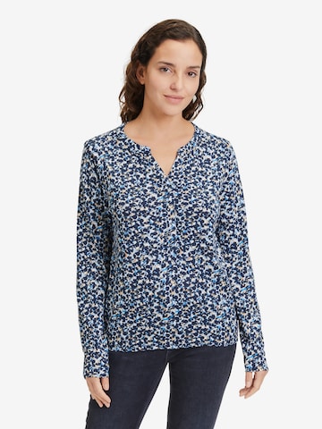 Betty & Co Casual-Shirt mit elastischem Bund in Blau: predná strana