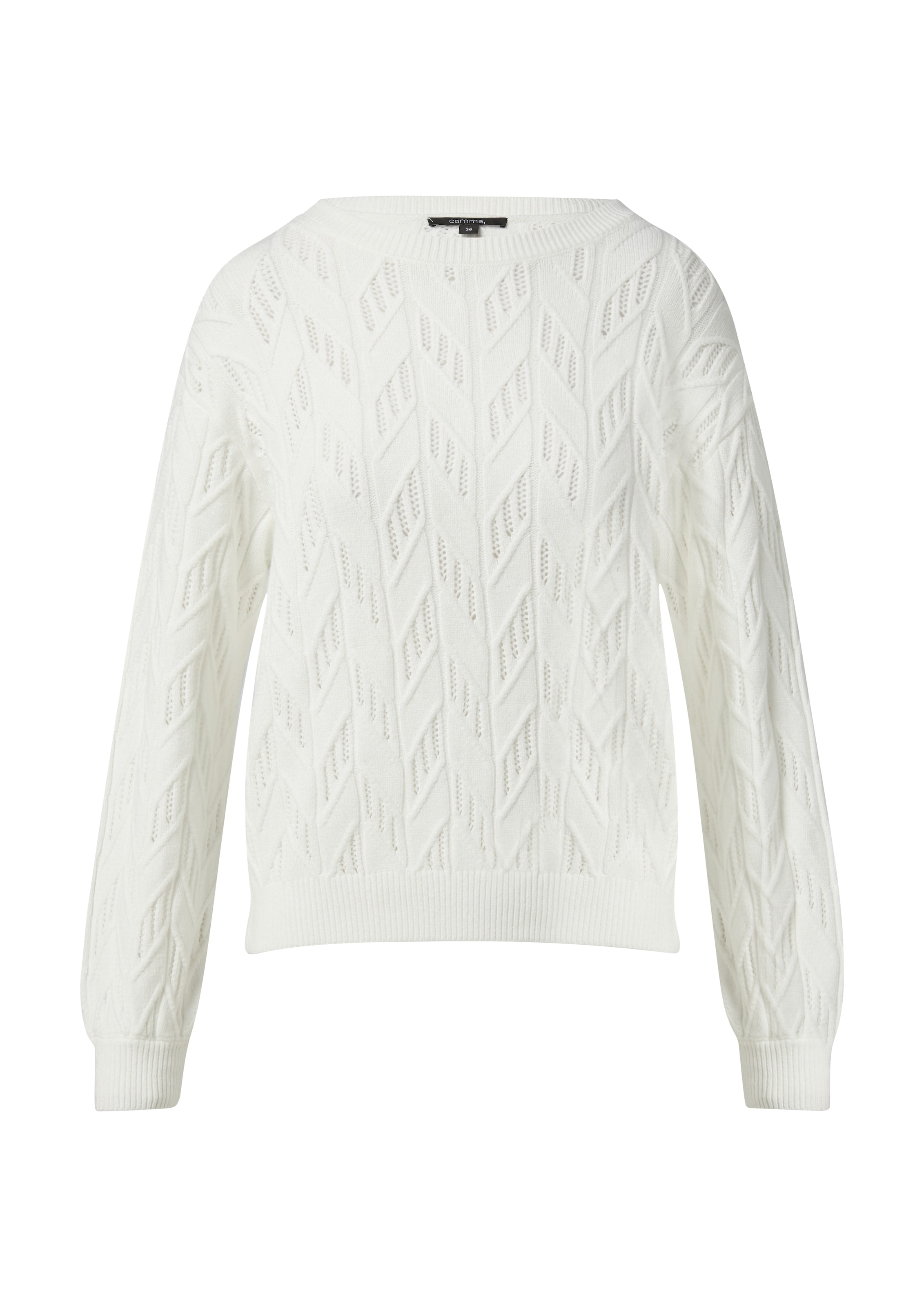 COMMA Pullover in Weiß: Vorderseite