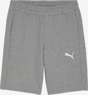 PUMA Regular Workout Pants 'teamGOAL' in Grey: front