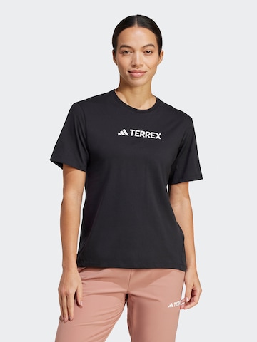 T-shirt fonctionnel ADIDAS TERREX en noir : devant