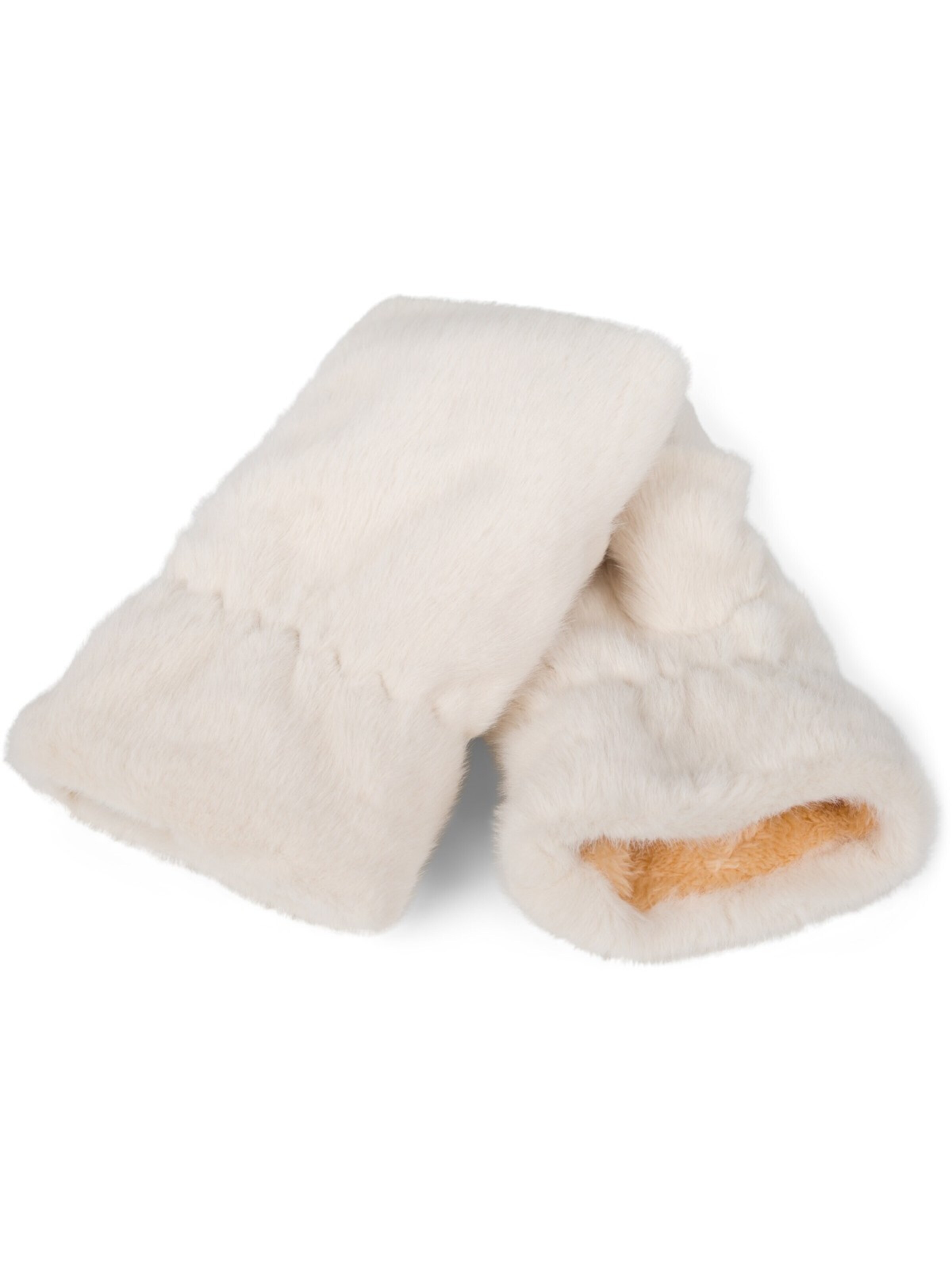 styleBREAKER Kurzfingerhandschuhe 'Fingerlose Handschuhe Kunstfell Einfarbig'‌‌‌ in Beige: Vorderseite