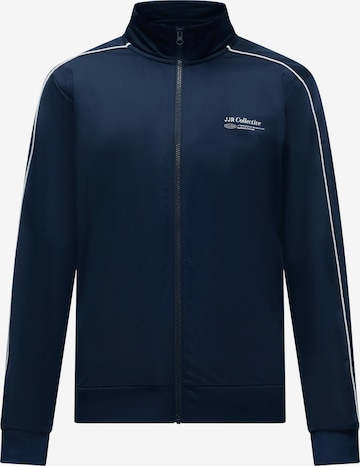 JJ Rebel - Sudadera con cremallera 'JREBLUCA' en azul: frente