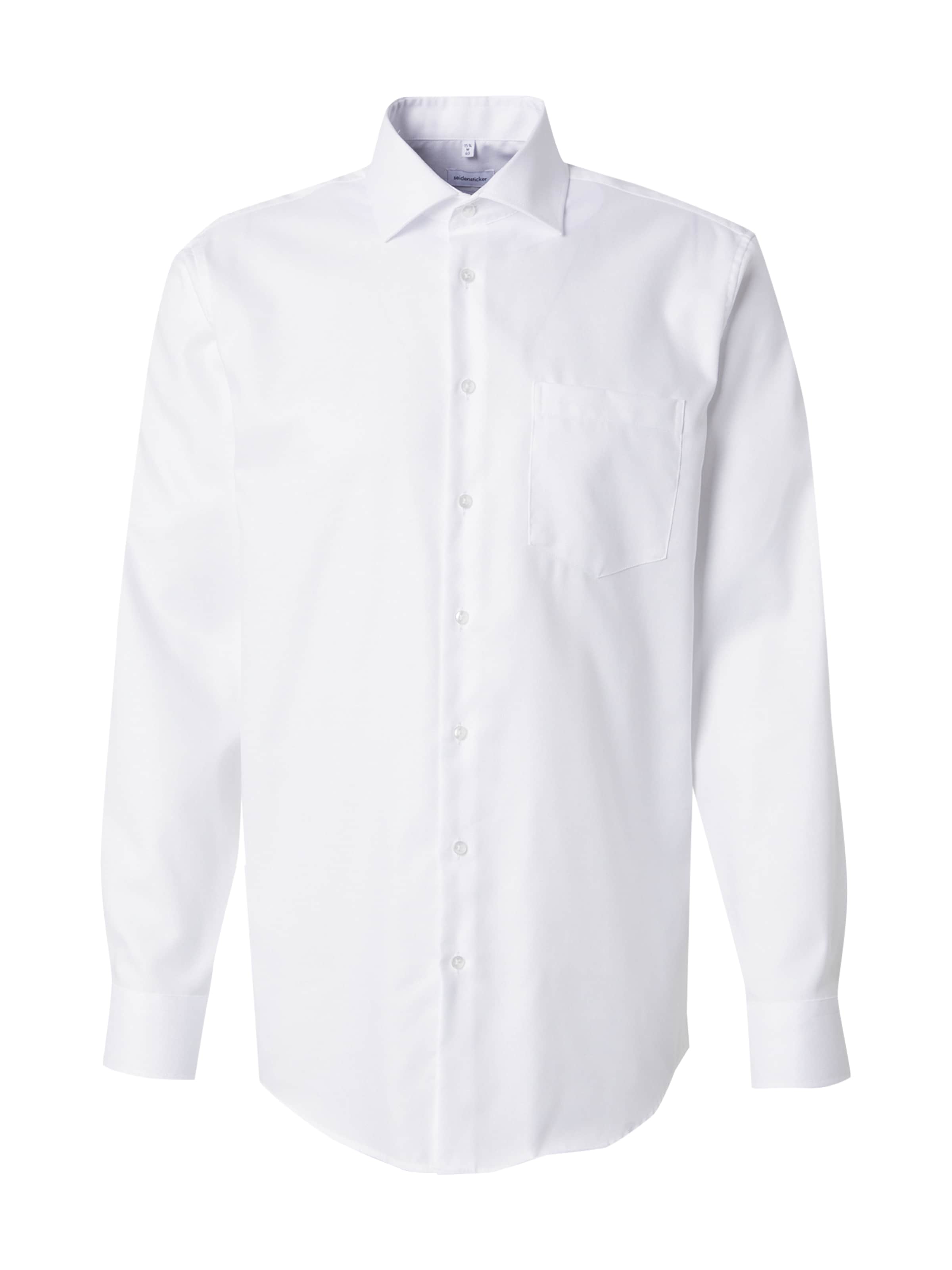 SEIDENSTICKER Regular fit Бизнес риза в бяло: отпред