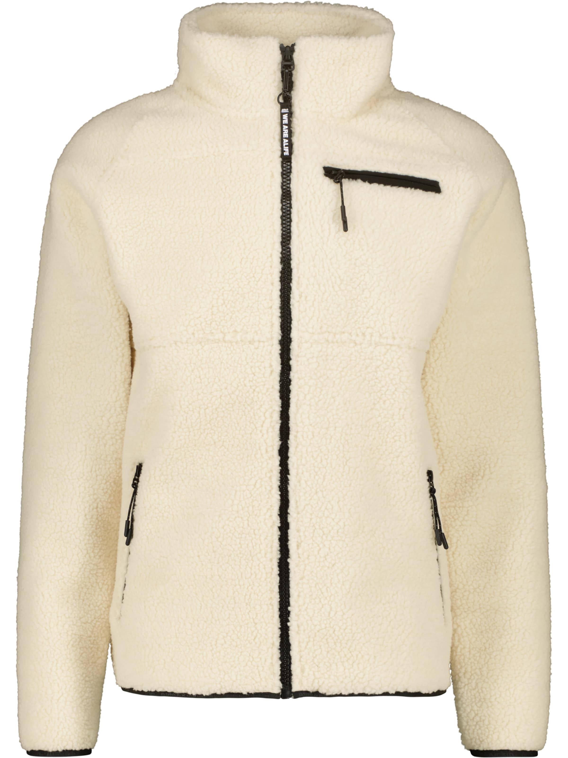 alife & kickin Fleecová mikina 'Roc' – bílá: přední strana