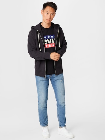 LEVI'S ® Regular Fit Sweatjacke 'New Original Zip Up' in Schwarz