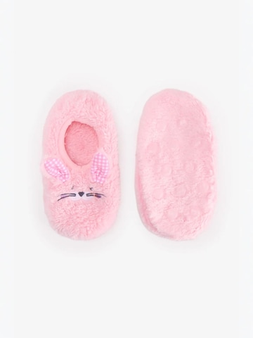 Penti Nogavice 'PENTI Mädchen Hausschuhsocken mit Karos und Häschen' | roza barva