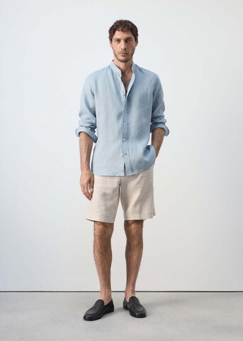 MANGO MAN Regular fit Button Up Shirt in Blue