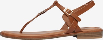 Tongs s.Oliver en marron : devant