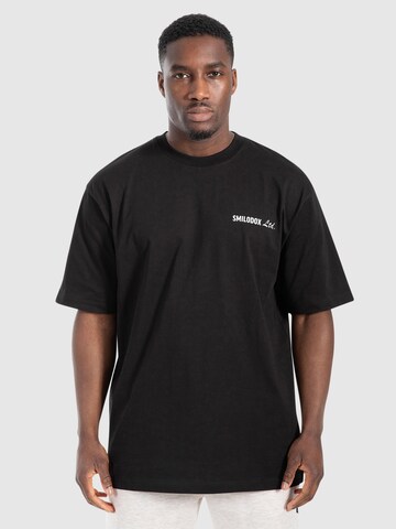 T-Shirt ' Liquid Brail ' Smilodox en noir : devant