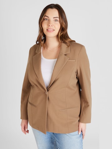 ONLY Carmakoma Blazer 'PEACH' in Brown: front