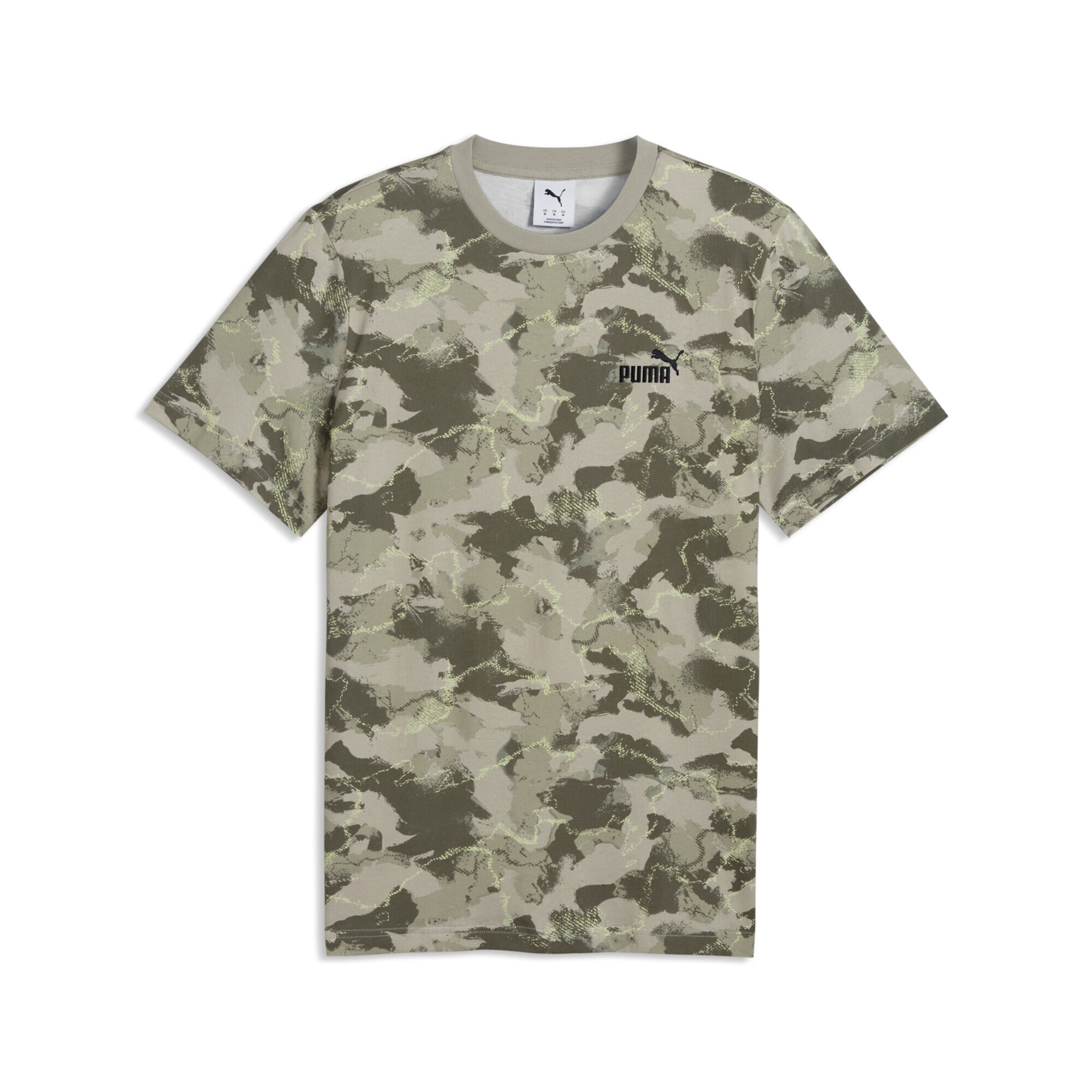 PUMA Shirt 'Camo' in Beige: voorkant