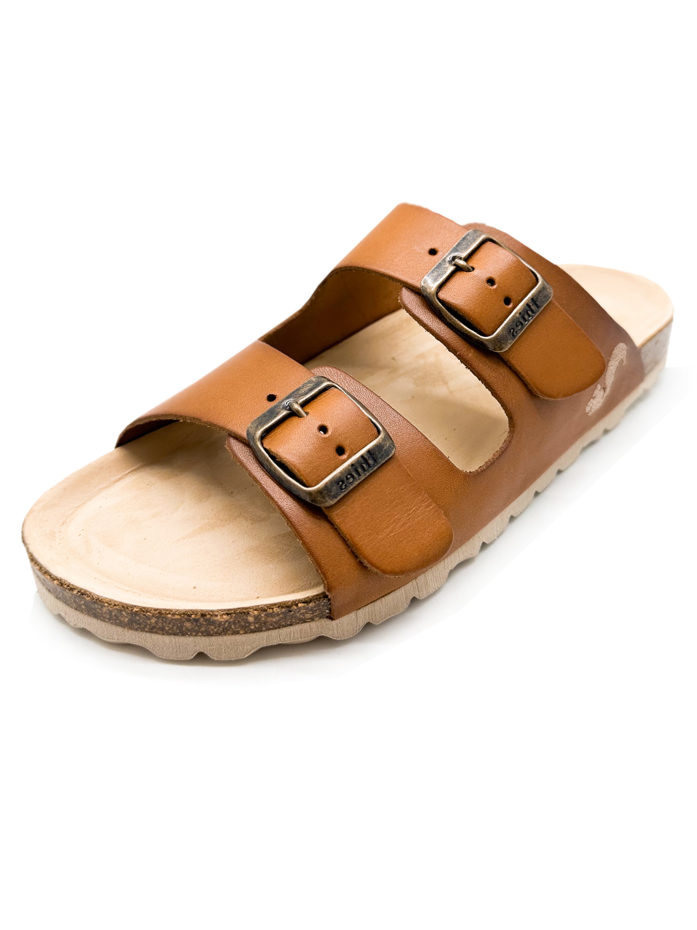 thies Mules 'thies 1856 ® Eco Leather Sandal' in Brown: front