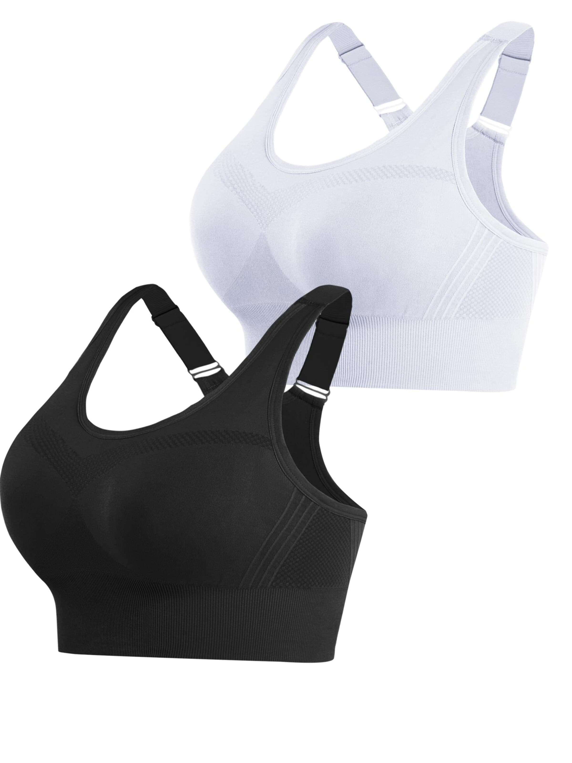 AOTTORI Bralette Sports Bra in Black: front