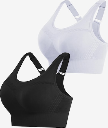 AOTTORI Sports Bra in Black: front