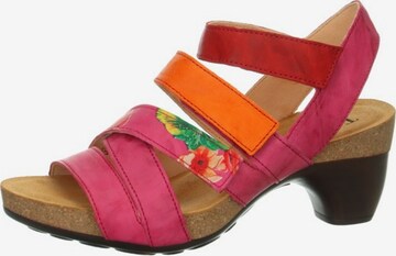 THINK! Strap Sandals in Pink: front