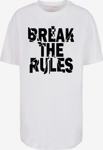 Maglietta 'Break The Rules 2' di Merchcode in bianco: frontale