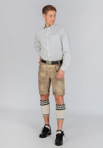 STOCKERPOINT - Ajuste confortable Camisa tradicional 'Frederico' en blanco