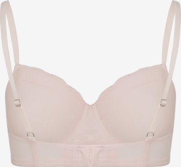 Hanro T-shirt Bra 'Cotton Lace' in Pink
