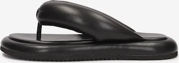 Kazar Studio T-Bar Sandals in Black: front