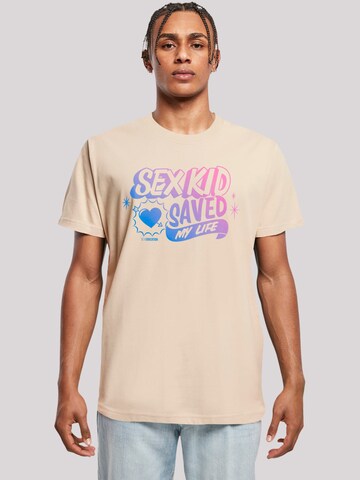 F4NT4STIC T-Shirt 'Sex Education Sex Kid Blend Netflix TV Series' in Beige: predná strana