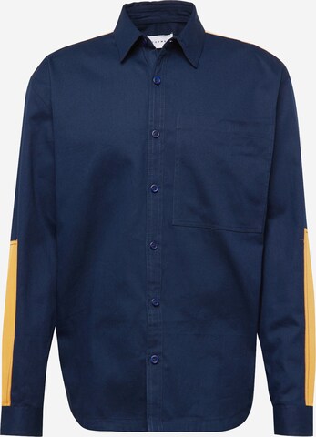TOPMAN Comfort fit Button Up Shirt in Blue: front