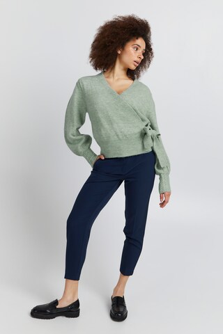 ICHI Knit cardigan 'OLENE' in Green