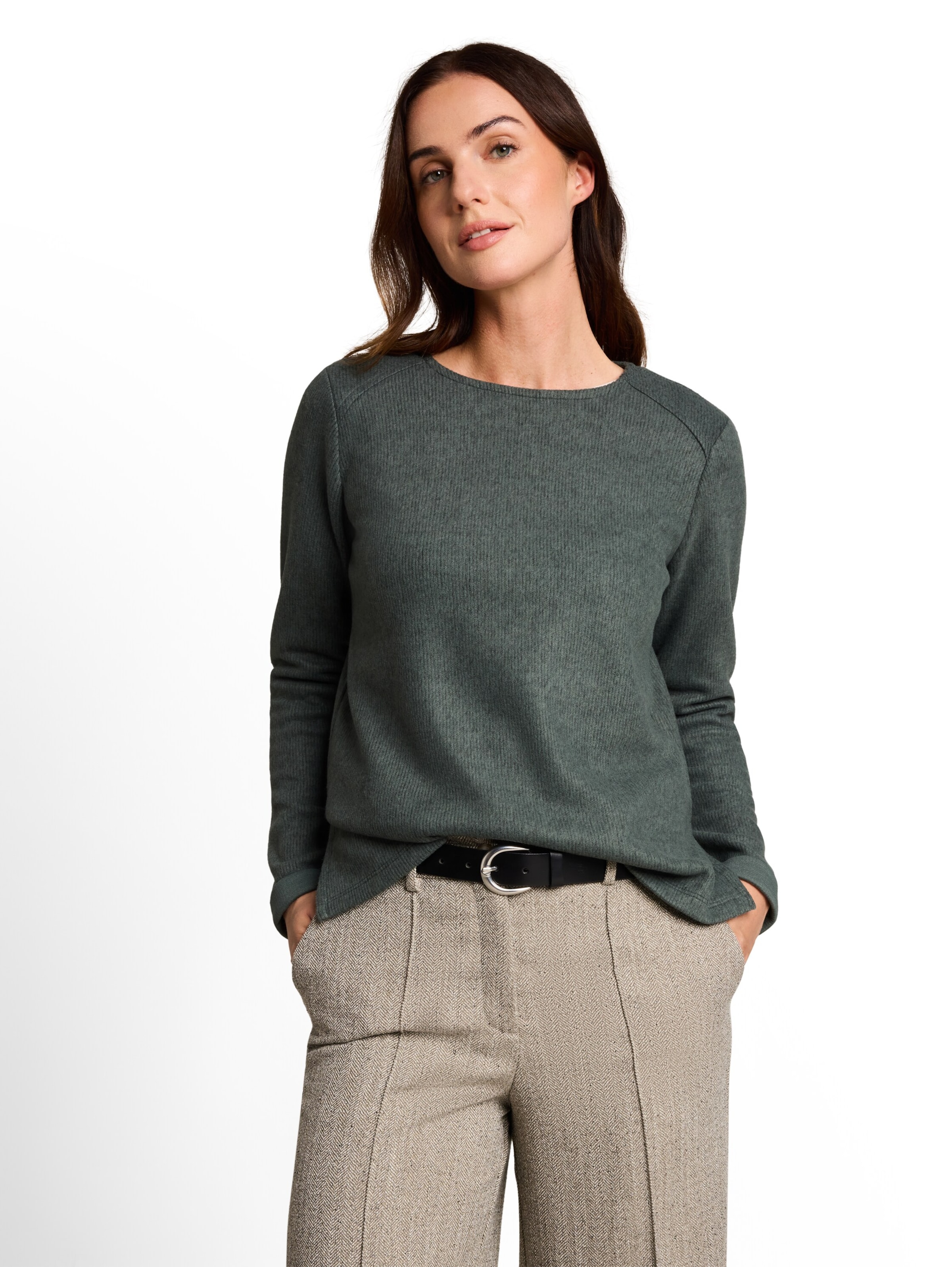 TOM TAILOR Sweater in Green: front