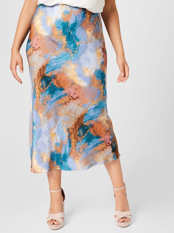 Nasty Gal Plus Skirt in Blue: front