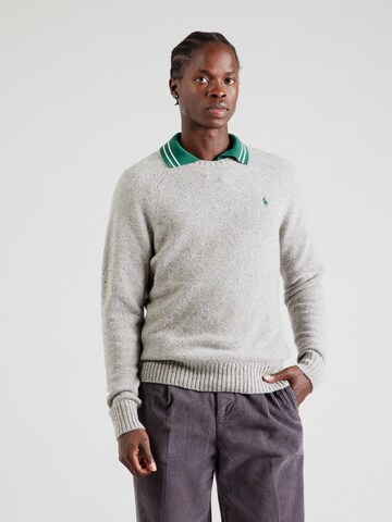 Polo Ralph Lauren Sweater 'SADDLE' in Grey: front