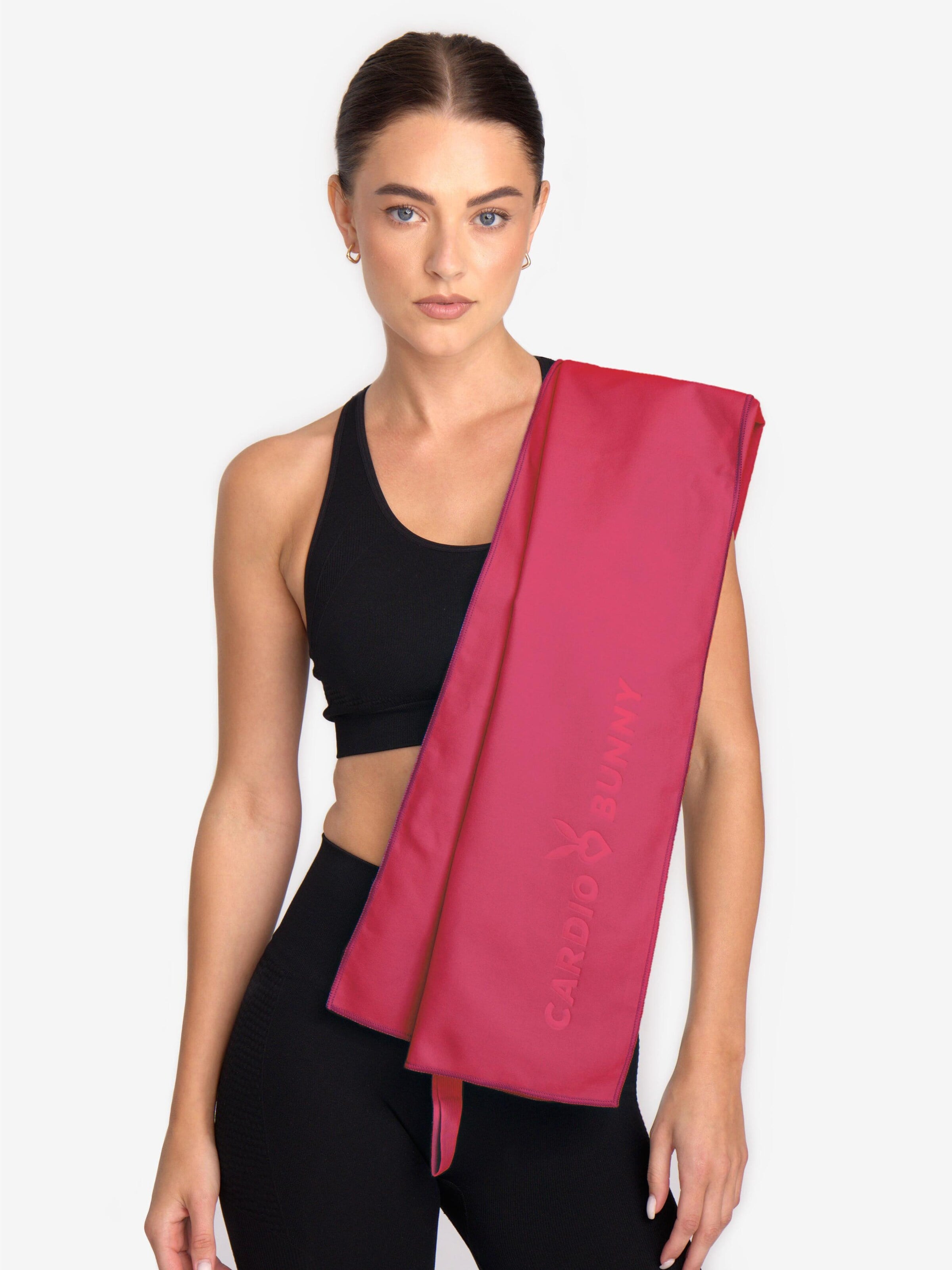 Cardio Bunny - Toalla 'TOWEL' en rosa: frente