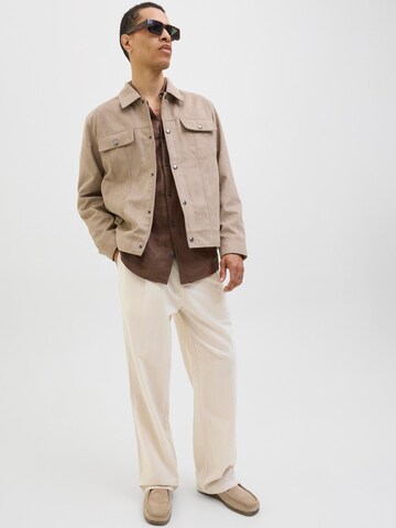 JACK & JONES - Pierna ancha Pantalón en beige