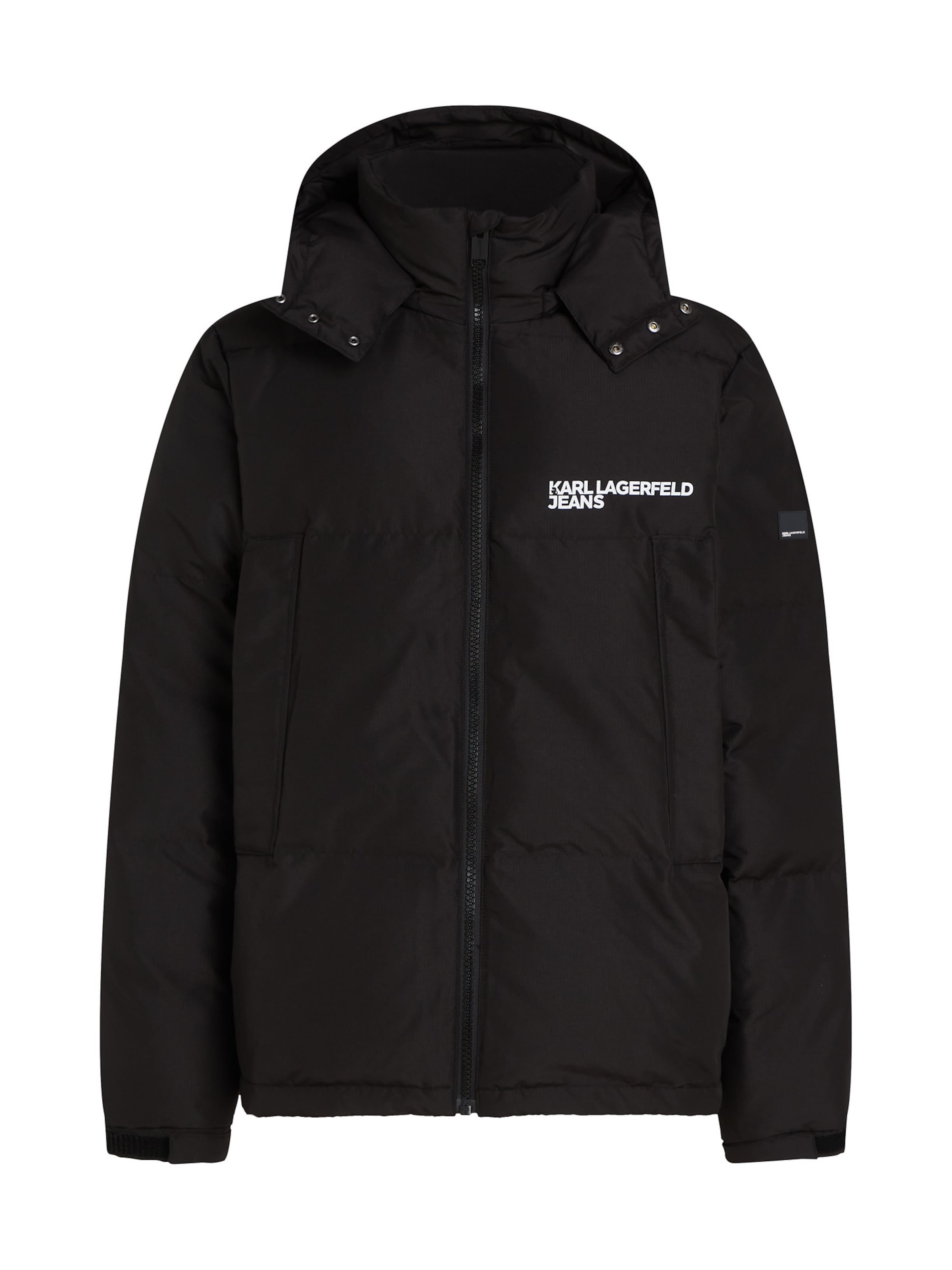 juoda KARL LAGERFELD JEANS Žieminė striukė: priekis