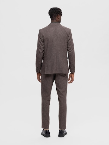 SELECTED HOMME Regular fit Suit Jacket 'Isac' in Brown