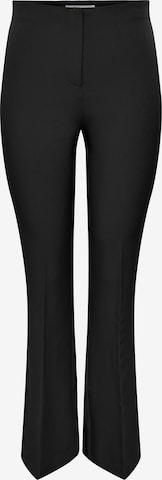 ONLY Flared Trousers with creases in Black: front