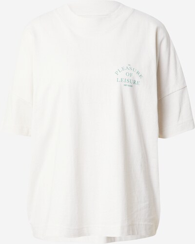 Hey Soho Oversized Shirt 'PLEASURE OF LEISURE' in Green / White, Item view