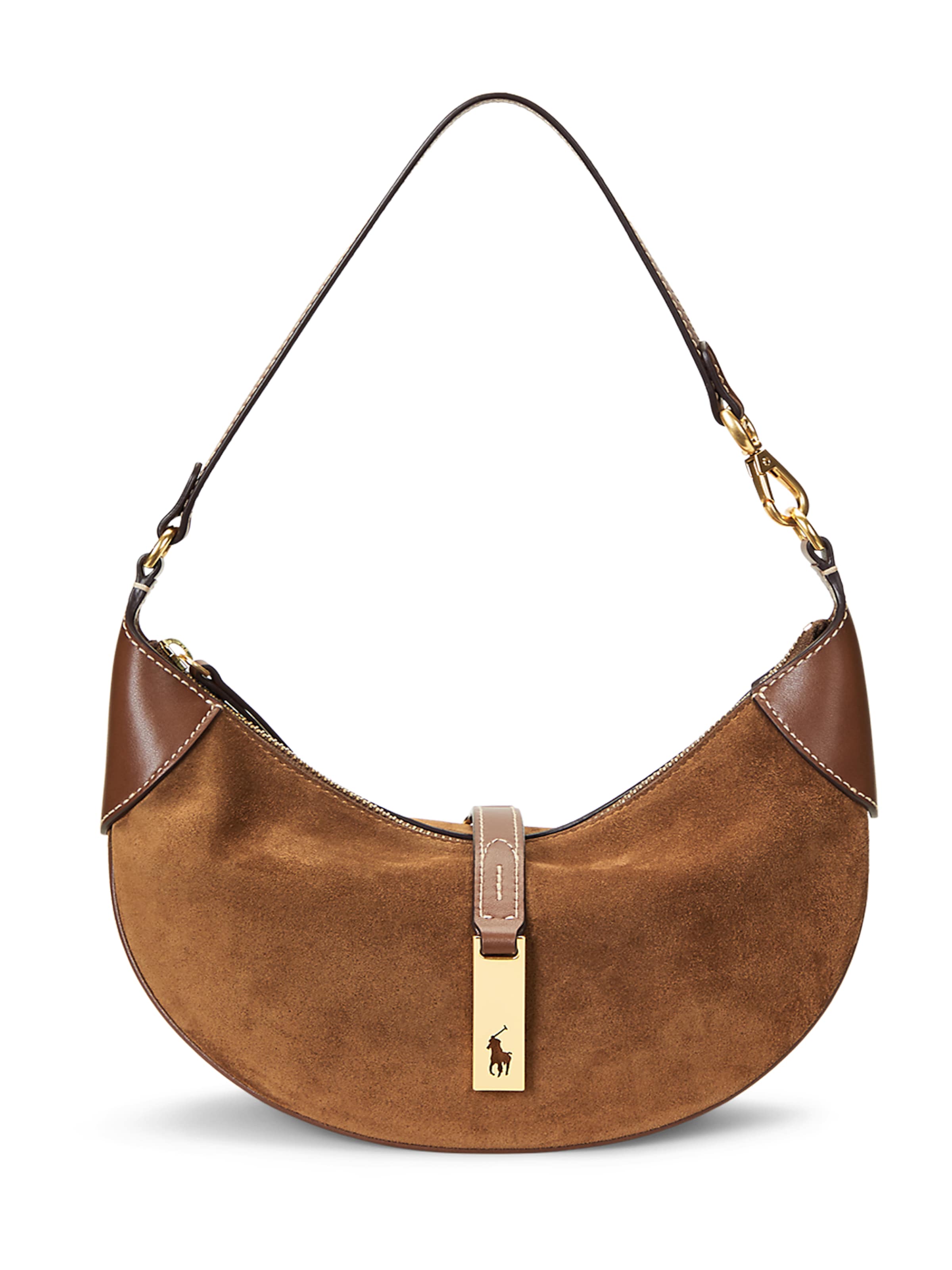 Borsa a spalla di Polo Ralph Lauren in marrone: frontale
