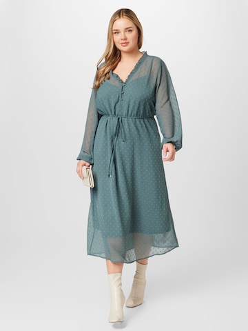 ABOUT YOU Curvy Shirt Dress 'Juliana' in Green