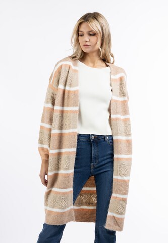 usha FESTIVAL Knit Cardigan in Beige: front