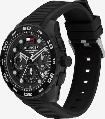 juoda TOMMY HILFIGER Analoginis (įprasto dizaino) laikrodis 'Regatta': priekis