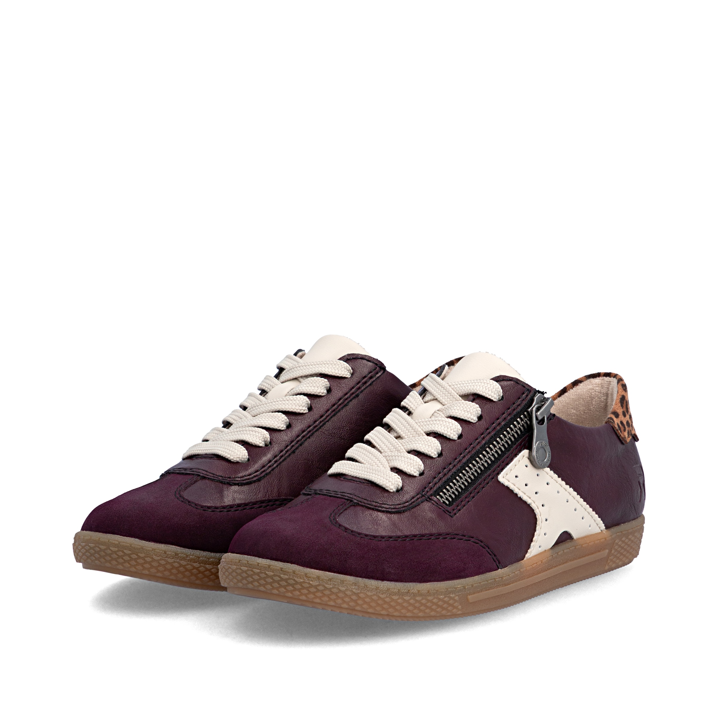 Baskets basses Rieker en rouge