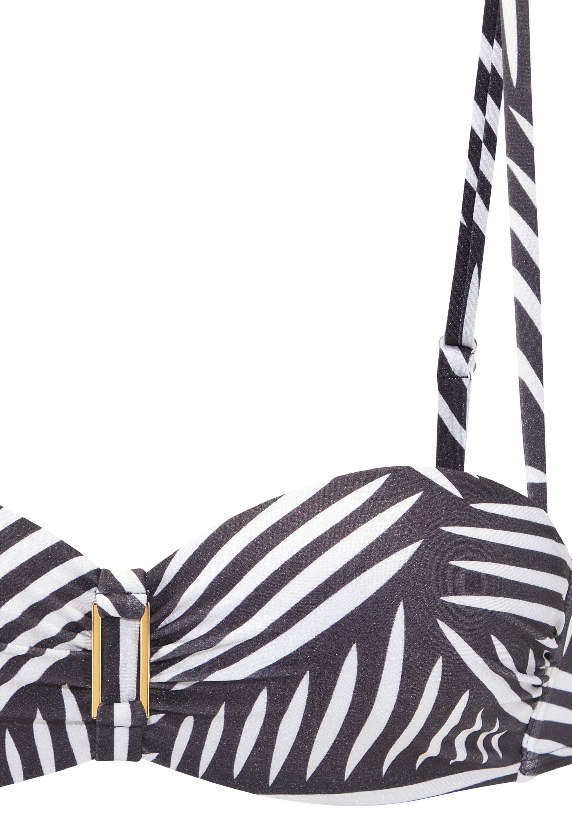 LASCANA Bez ramienok Bikinový top - Sivá