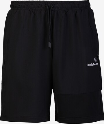 Sergio Tacchini Regular Workout Pants ' SPECCHIO PL ' in Black: front